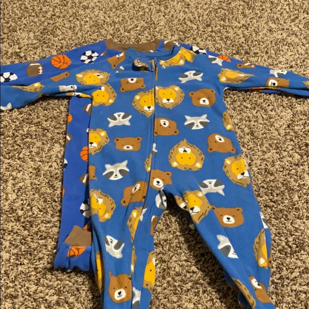 Two pair fleece pajamas